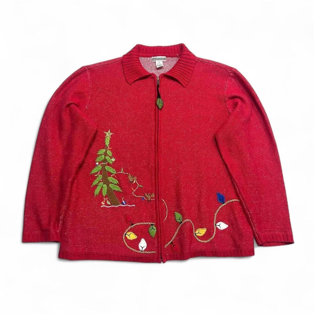 Vintage 90s investments christmas embroidered